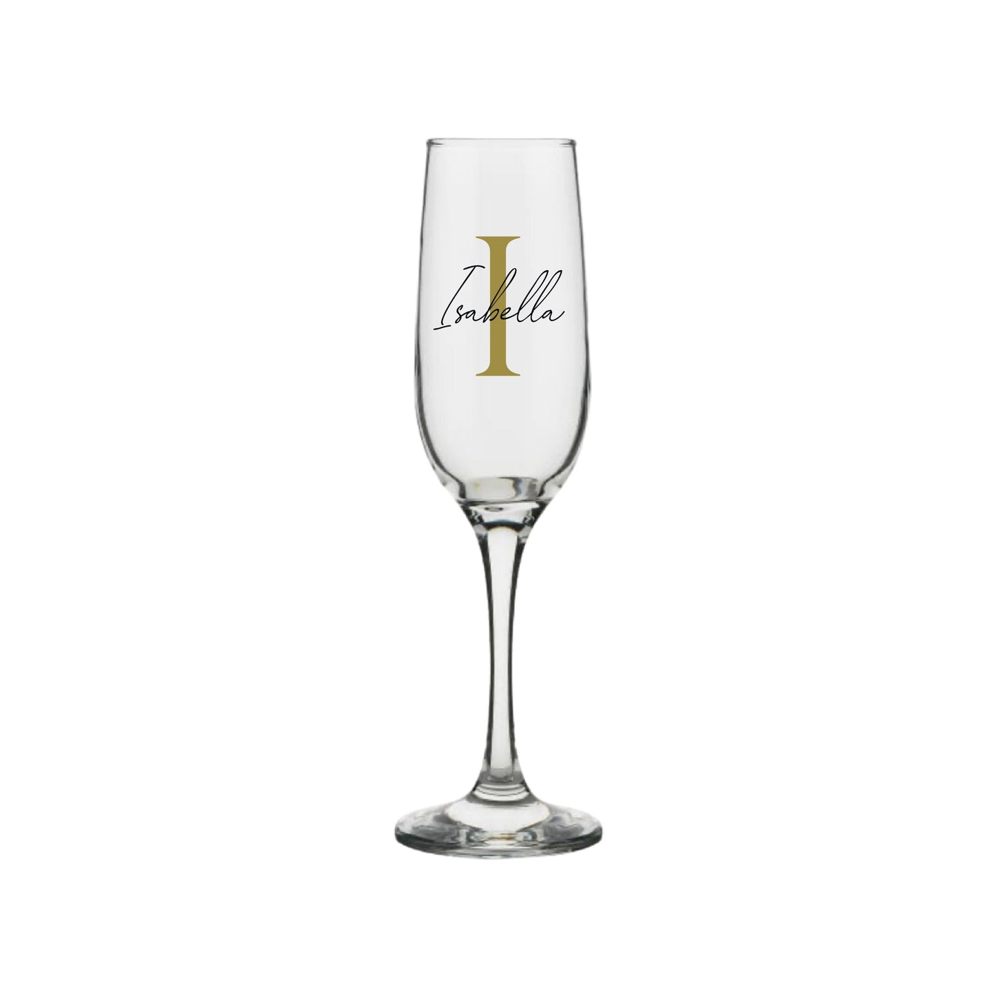 Personalised Name and Large Initial/Birthday Milestone Champagne Glass | Personalised Name and Age Wine Glass | | 18th 21st 30th 40th 50th