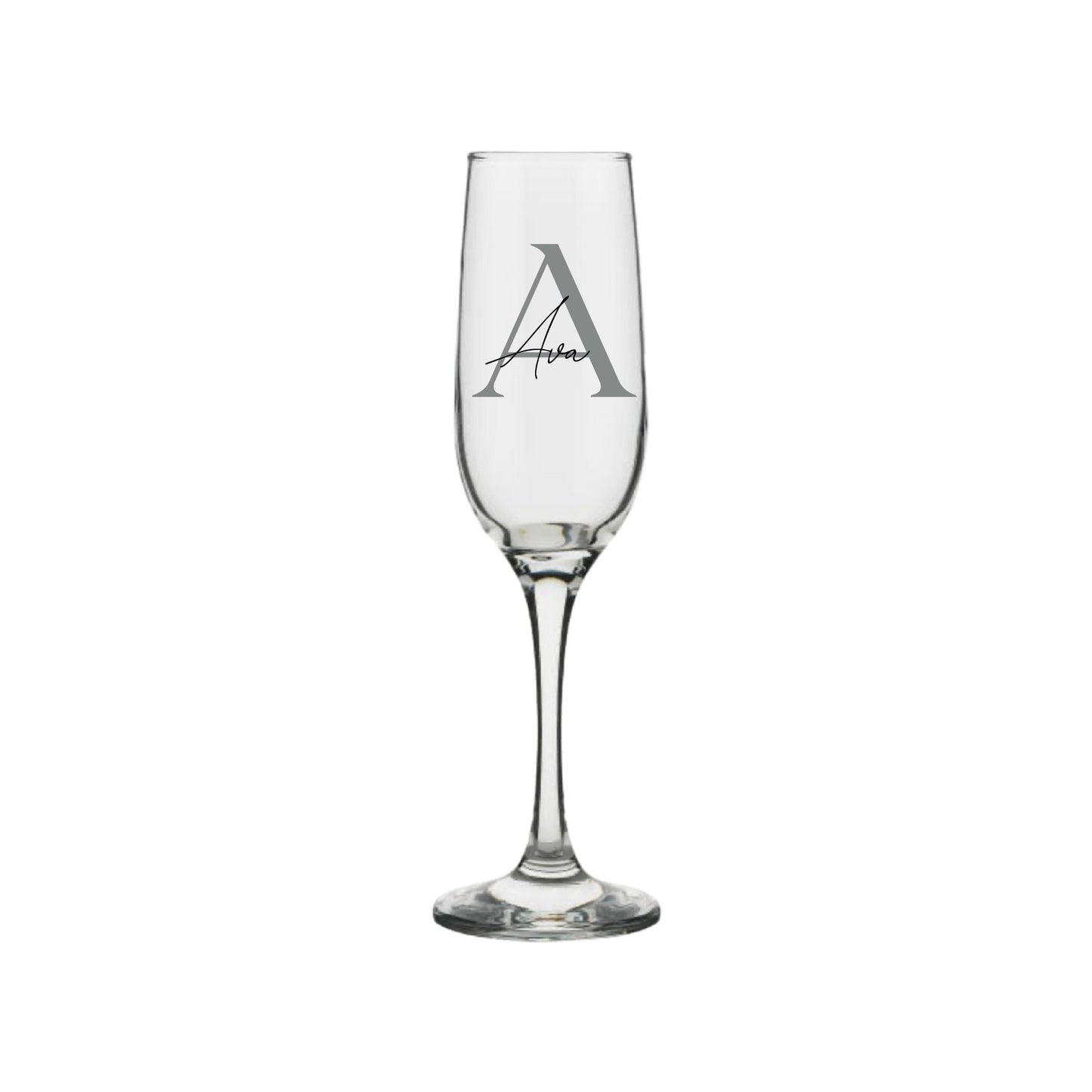 Personalised Name and Large Initial/Birthday Milestone Champagne Glass | Personalised Name and Age Wine Glass | | 18th 21st 30th 40th 50th