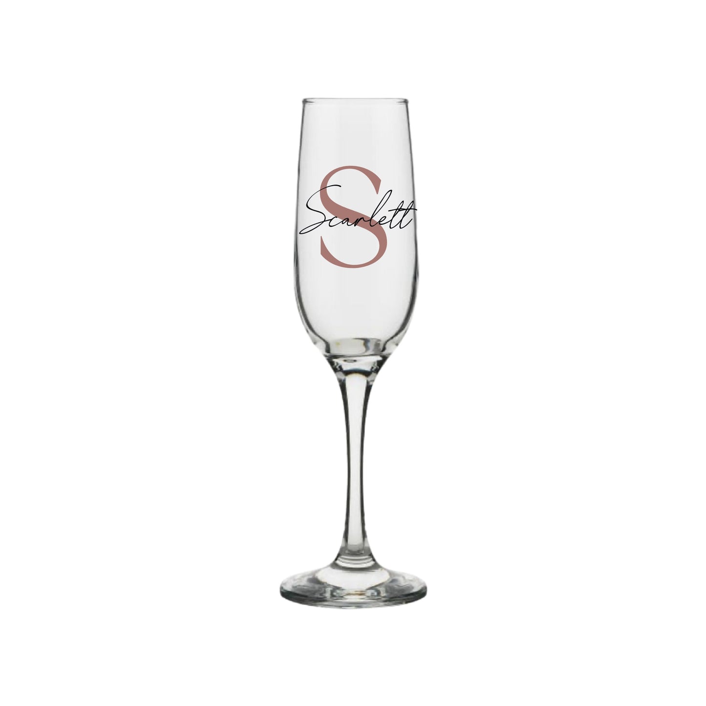 Personalised Name and Large Initial/Birthday Milestone Champagne Glass | Personalised Name and Age Wine Glass | | 18th 21st 30th 40th 50th