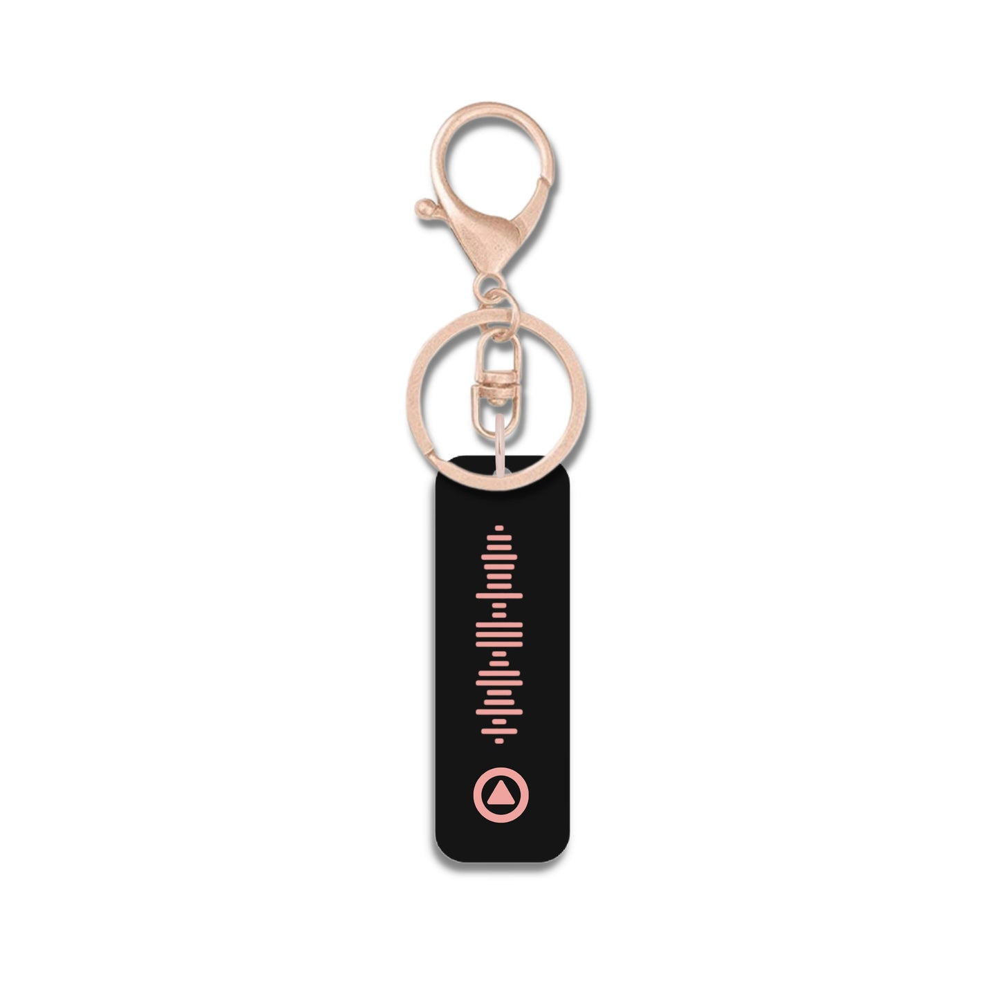 Personalised Black Music QR Code Keyring | Custom Acrylic Scannable QR Code Playlist Keychain | Scan Favourite Song or playlist