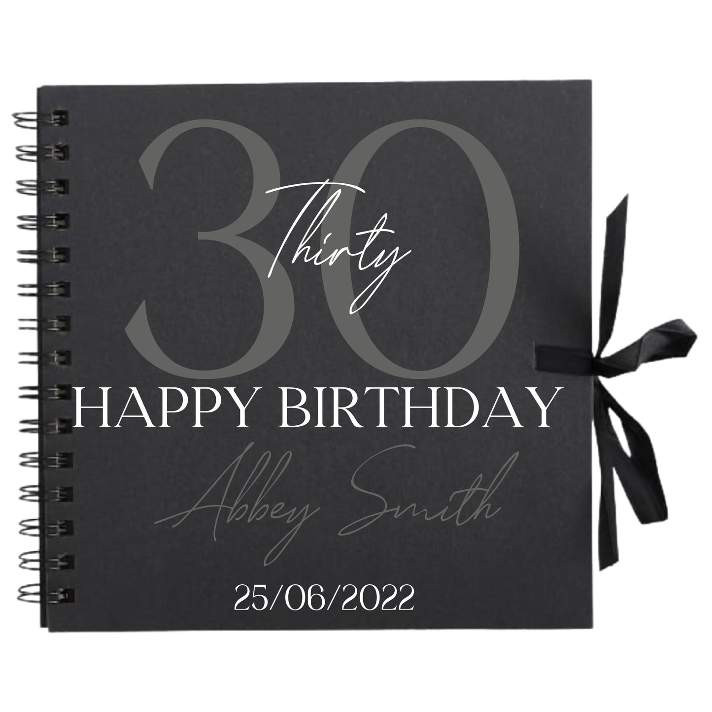 Personalised Birthday Scrapbook | Milestone Guestbook | 18th 21st 30th Birthday Memory Album | Custom Birthday Journal | 20.3 x 20.3cm
