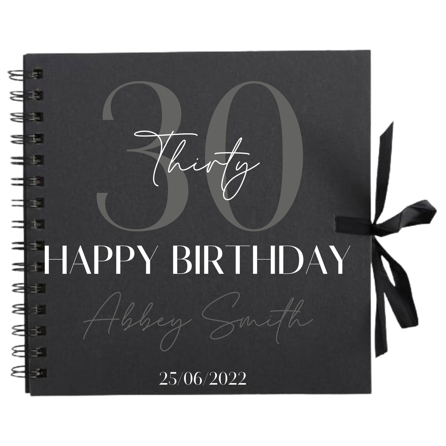 Personalised Birthday Scrapbook | Milestone Guestbook | 18th 21st 30th Birthday Memory Album | Custom Birthday Journal | 20.3 x 20.3cm
