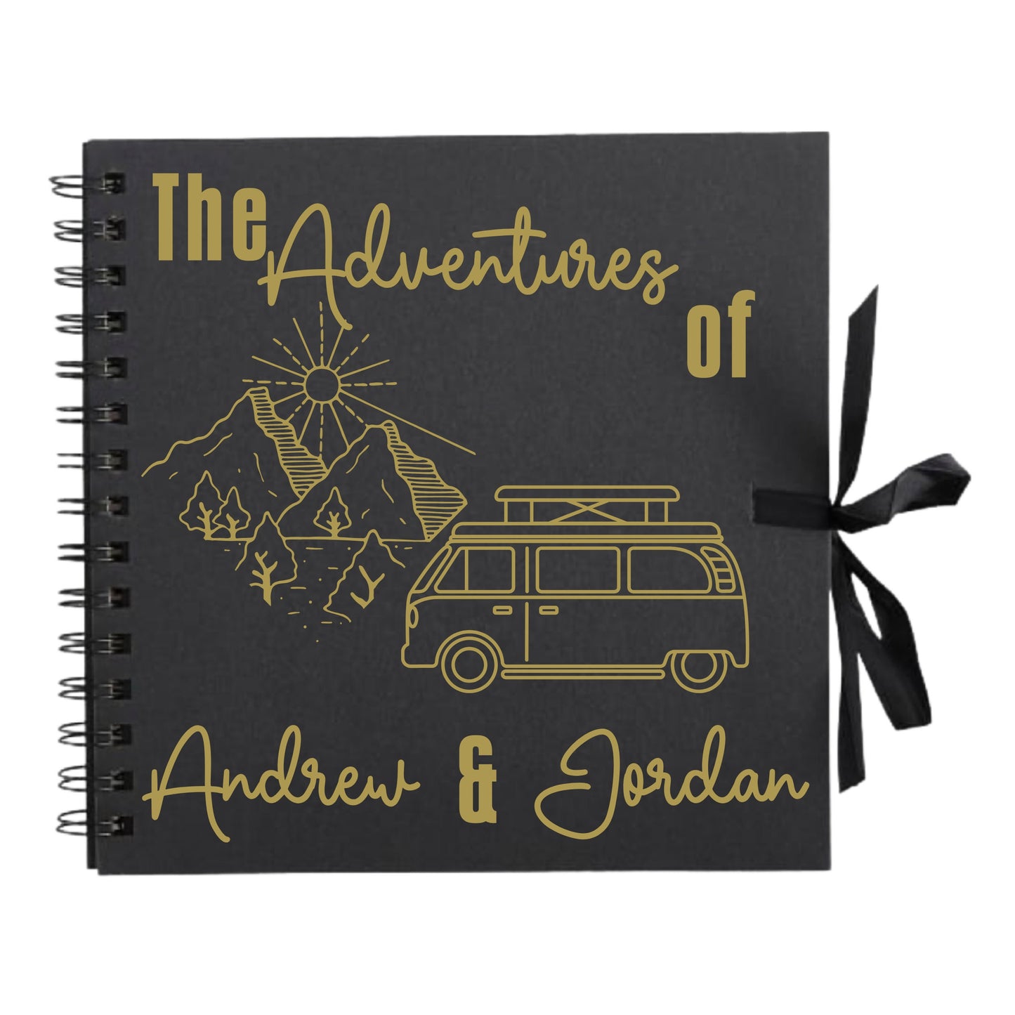 Personalised Travel Scrapbook | Custom Campervan Adventure Photo Album | Couples Memory Book Gift | 20.3 x 20.3cm | 8 x 8 Inch
