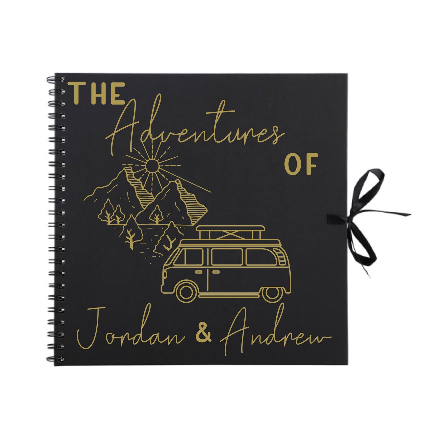 Personalised Travel Scrapbook | Custom Campervan Adventure Photo Album | Couples Memory Book Gift | 30.5 x 30.5cm | 12 x 12 Inch|