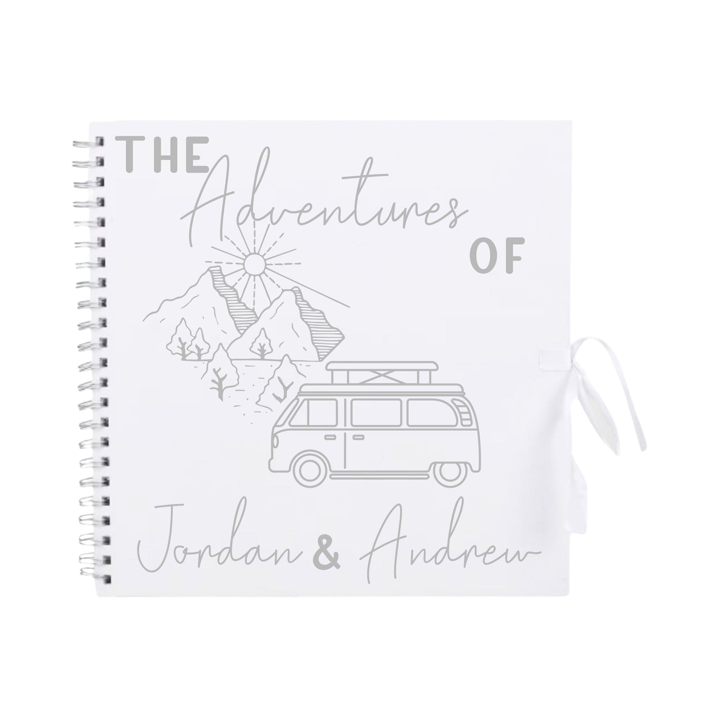 Personalised Travel Scrapbook | Custom Campervan Adventure Photo Album | Couples Memory Book Gift | 30.5 x 30.5cm | 12 x 12 Inch|