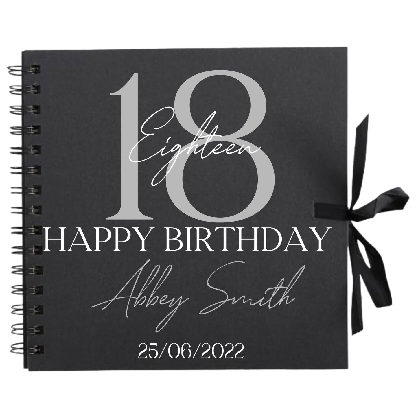 Personalised Birthday Scrapbook | Milestone Guestbook | 18th 21st 30th Birthday Memory Album | Custom Birthday Journal | 20.3 x 20.3cm