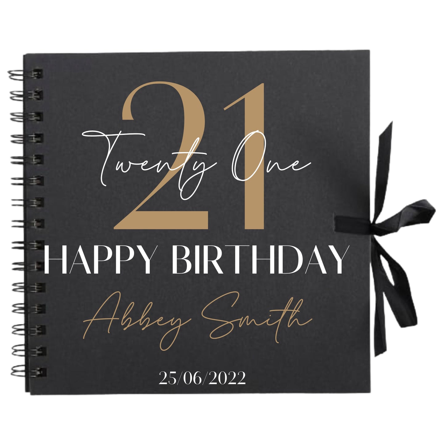 Personalised Birthday Scrapbook | Milestone Guestbook | 18th 21st 30th Birthday Memory Album | Custom Birthday Journal | 20.3 x 20.3cm