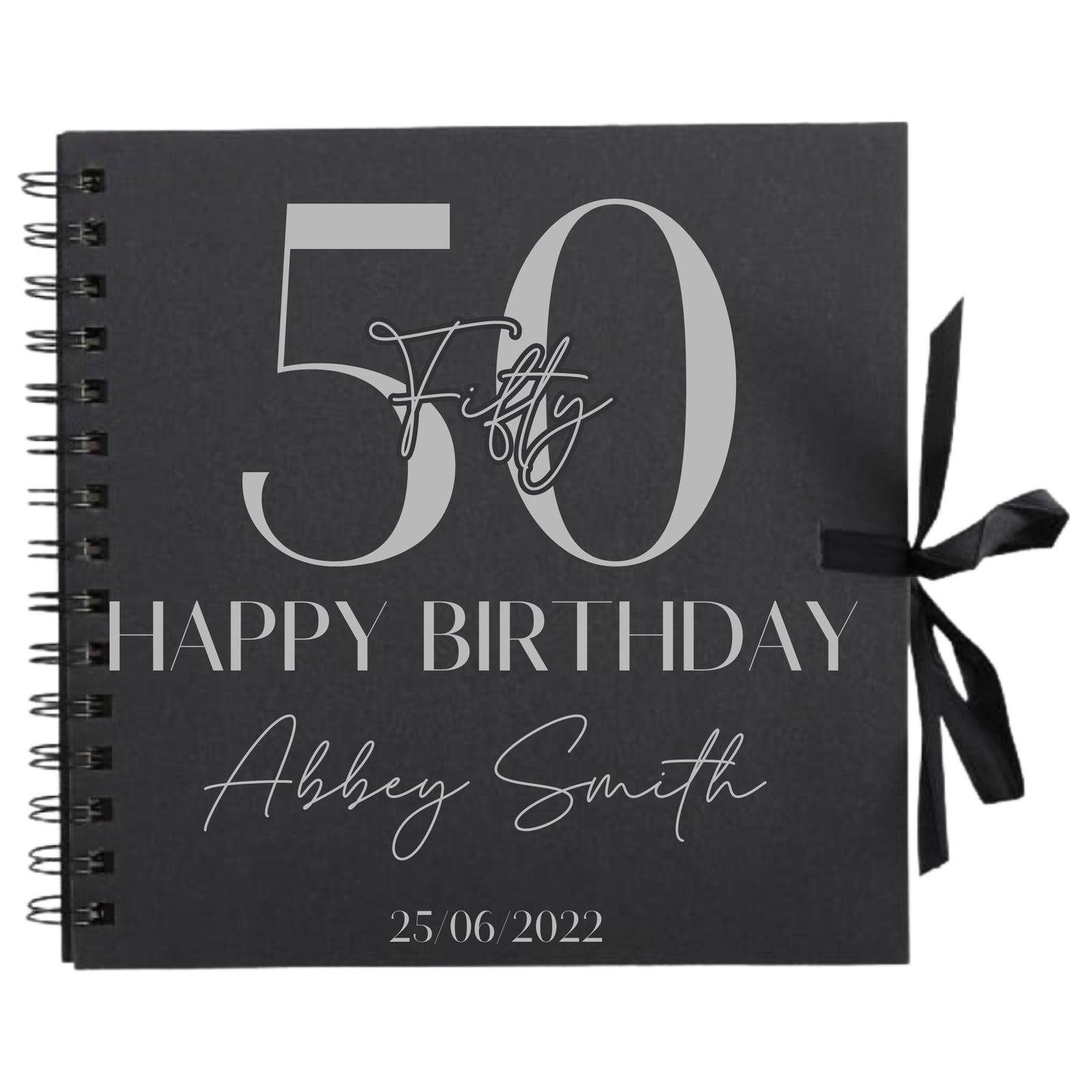 Personalised Birthday Scrapbook | Milestone Guestbook | 18th 21st 30th Birthday Memory Album | Custom Birthday Journal | 20.3 x 20.3cm