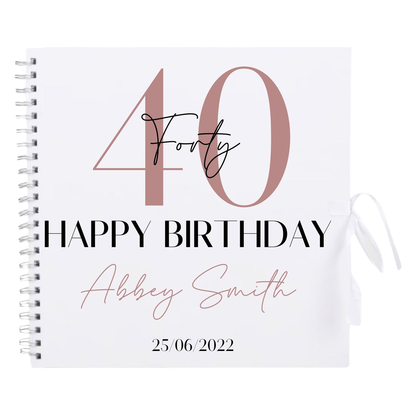 Personalised Birthday Scrapbook | Milestone Guestbook | 18th 21st 30th Birthday Memory Album | Custom Birthday Journal | 30.5 x 30.5 cm