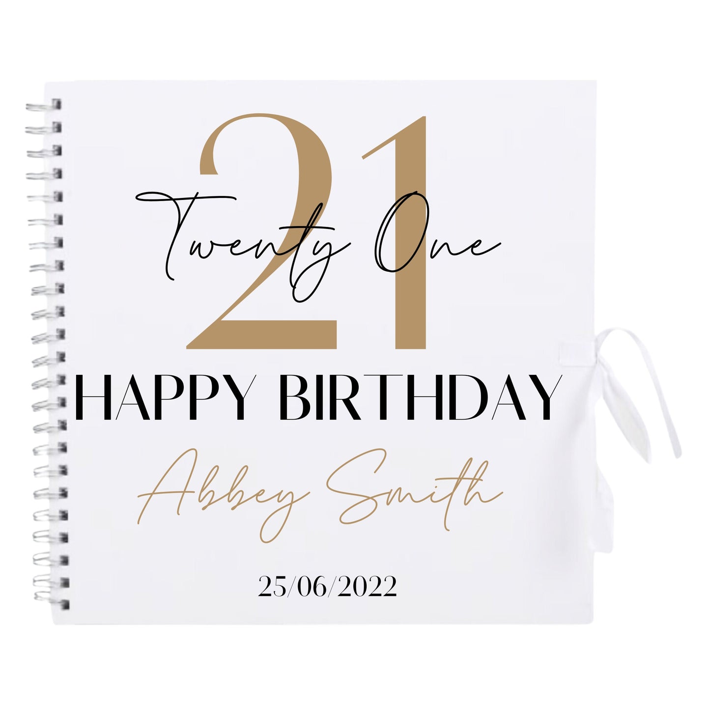 Personalised Birthday Scrapbook | Milestone Guestbook | 18th 21st 30th Birthday Memory Album | Custom Birthday Journal | 30.5 x 30.5 cm