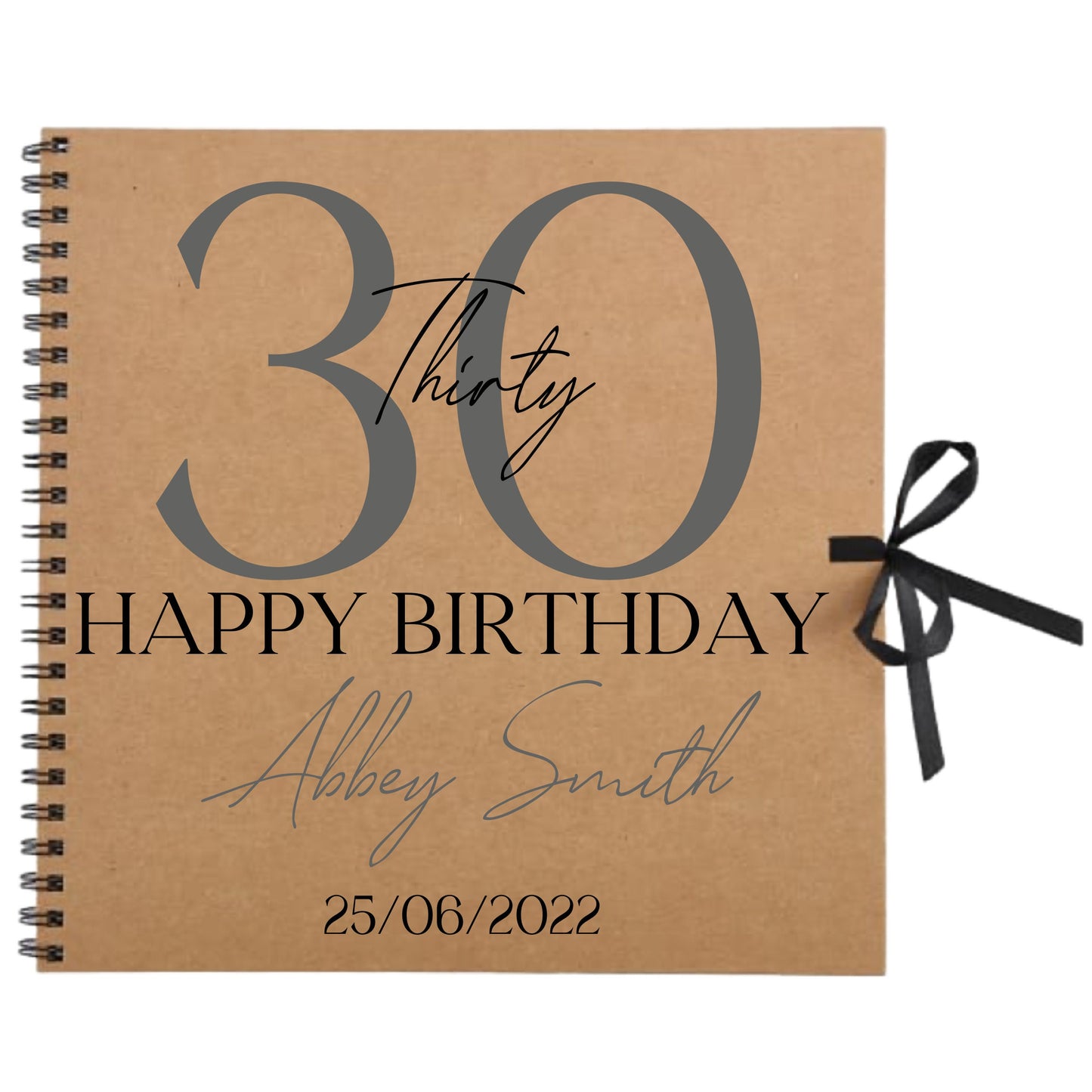 Personalised Birthday Scrapbook | Milestone Guestbook | 18th 21st 30th Birthday Memory Album | Custom Birthday Journal | 30.5 x 30.5cm