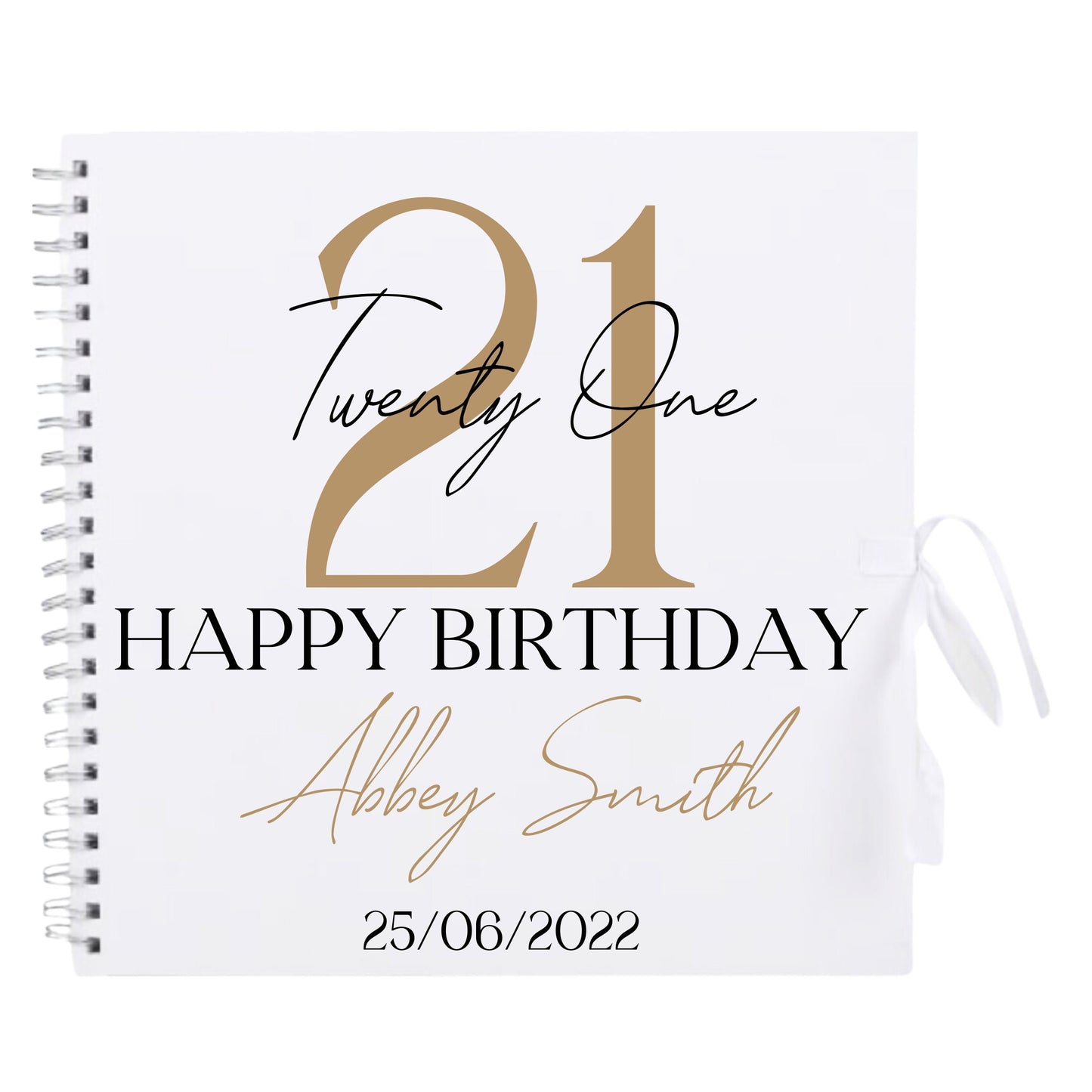 Personalised Birthday Scrapbook | Milestone Guestbook | 18th 21st 30th Birthday Memory Album | Custom Birthday Journal | 30.5 x 30.5 cm