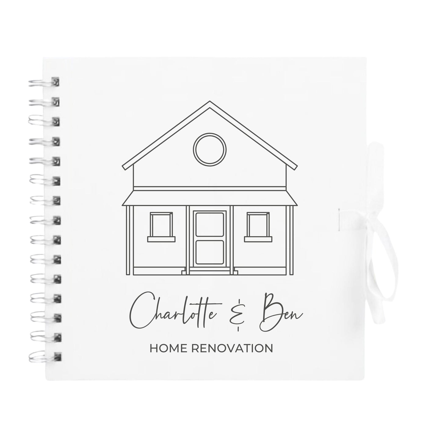 Personalised New Home Scrapbook | Custom House Renovation Journal | First Home Memory Keepsake Book | 20.3 x 20.3cm | 8 x 8 Inch