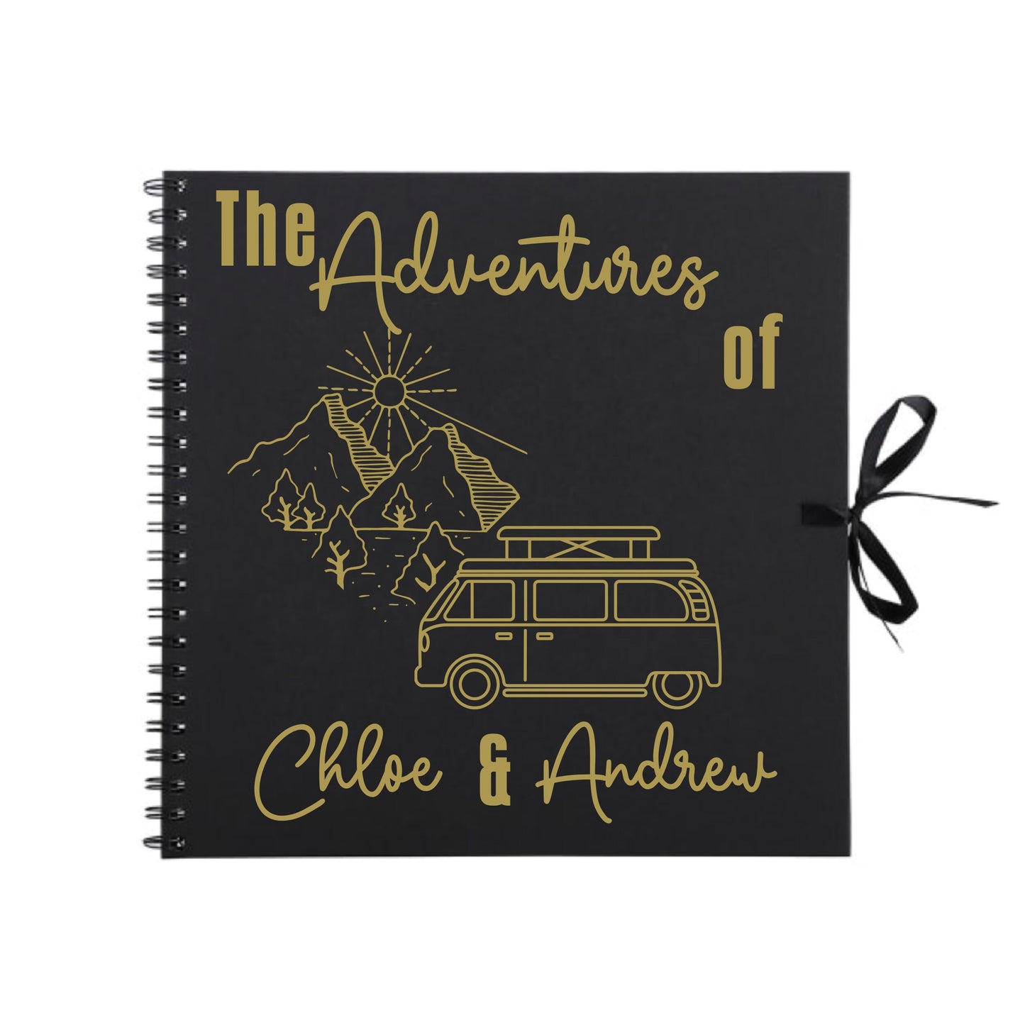 Personalised Travel Scrapbook | Custom Campervan Adventure Photo Album | Couples Memory Book Gift | 30.5 x 30.5cm | 12 x 12 Inch|