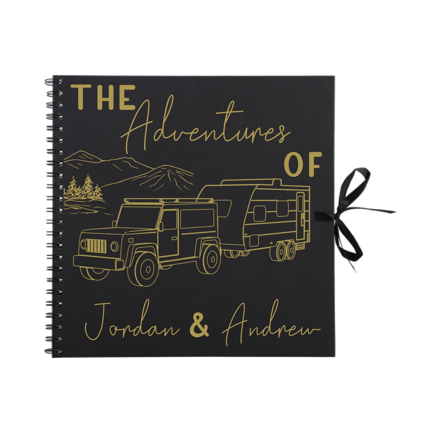 Personalised Caravan Travel Scrapbook | Custom Adventure Journal | Couples Road Trip Photo Album | 30.5 x 30.5cm | 12 x 12 Inch |