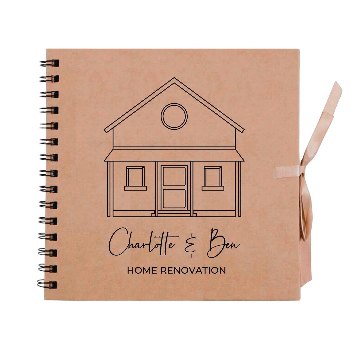 Personalised New Home Scrapbook | Custom House Renovation Journal | First Home Memory Keepsake Book | 20.3 x 20.3cm | 8 x 8 Inch