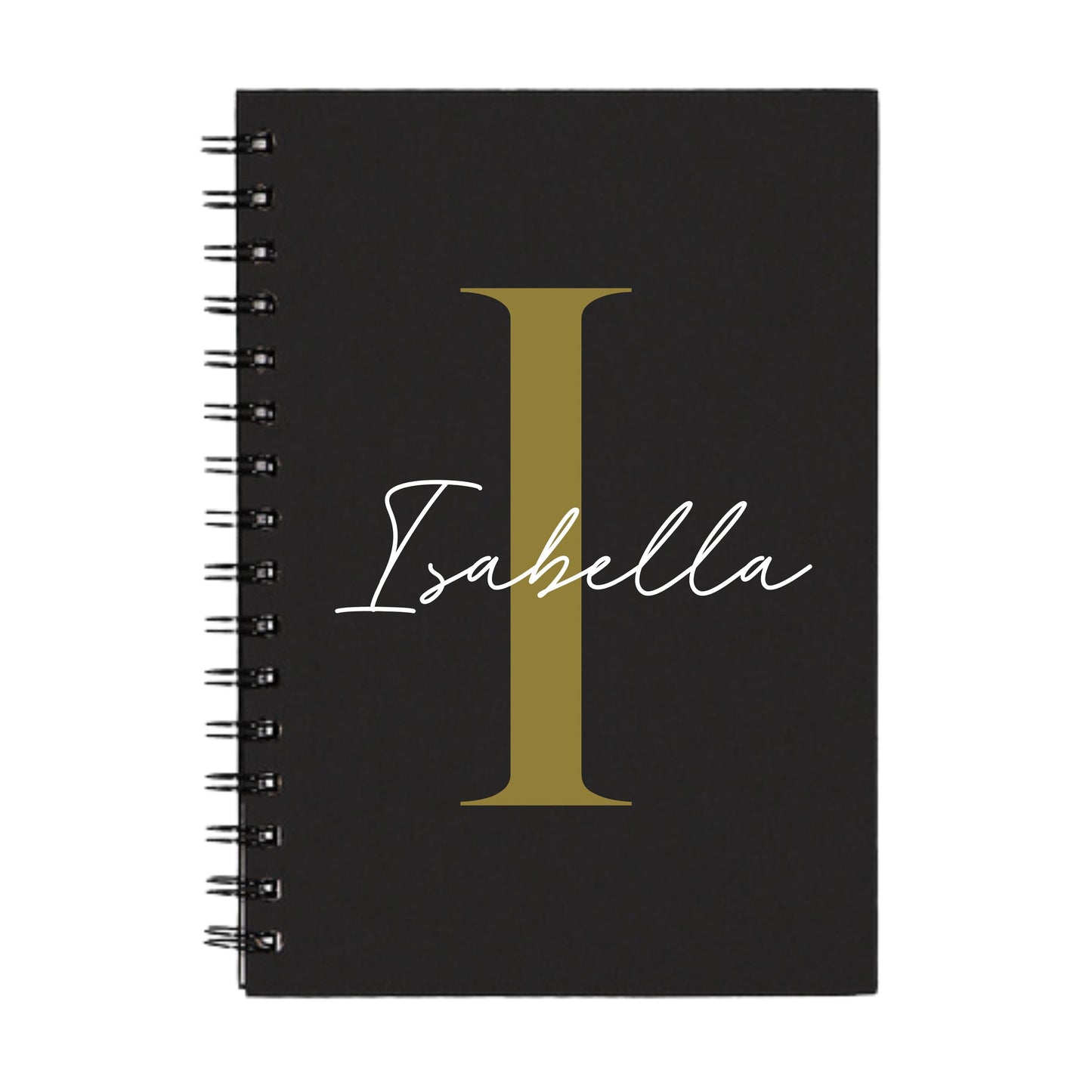 Personalised Name and Initial A5 Spiral Notebook | Customised Notebook |Office Gift | Birthday Gift | Gift for Him | Gift for Her