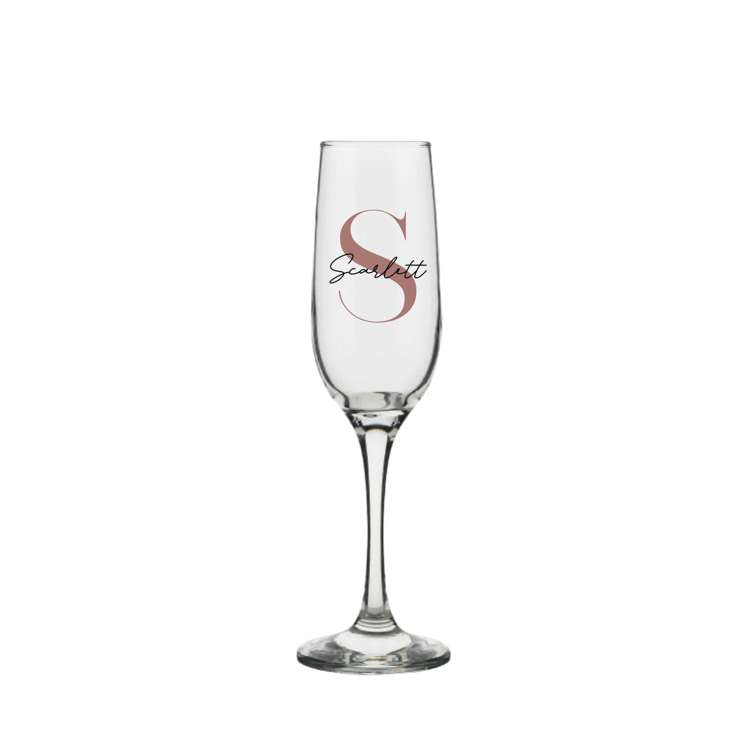 Personalised Name and Large Initial/Birthday Milestone Champagne Glass | Personalised Name and Age Wine Glass | | 18th 21st 30th 40th 50th