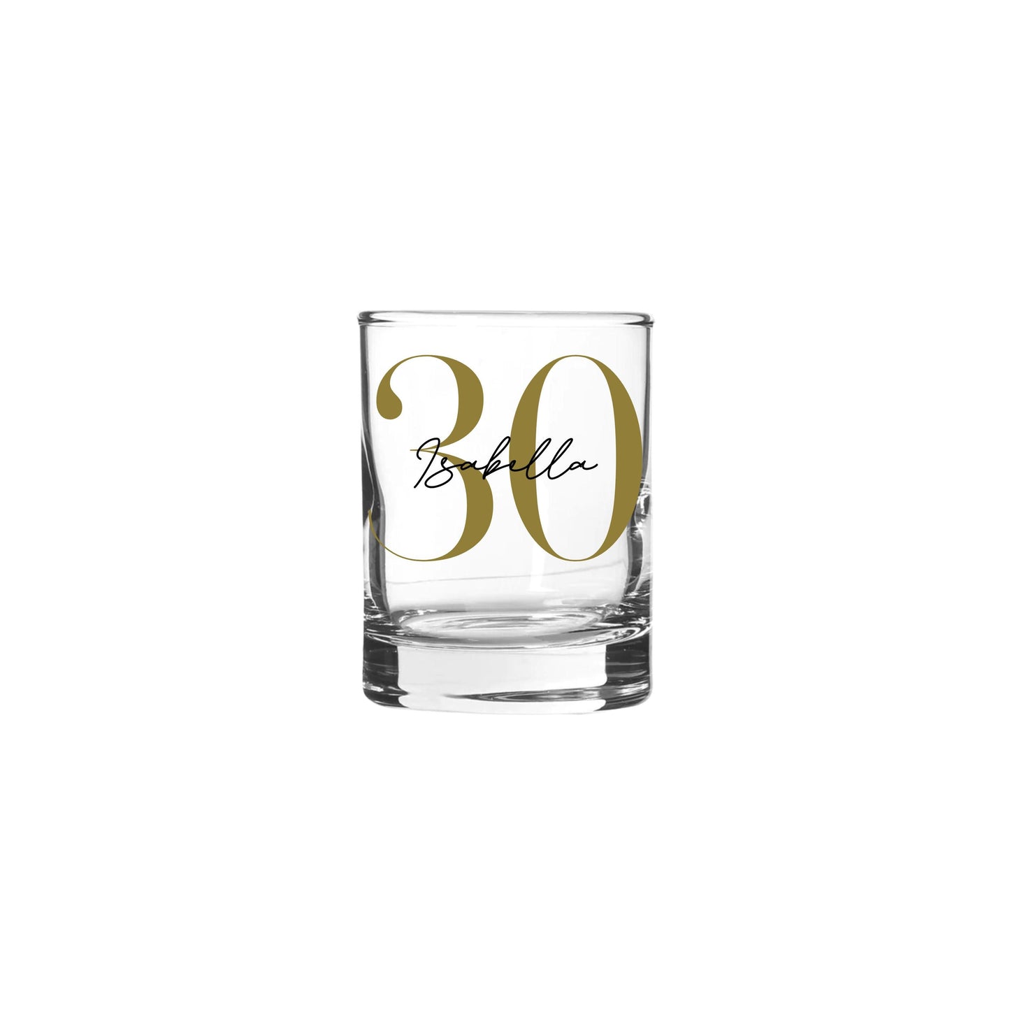 Personalised Name and Large Initial/Birthday Milestone Shot Glass | Personalised Name and Age Wine Shot Glass | 18th 21st 30th 40th 50th
