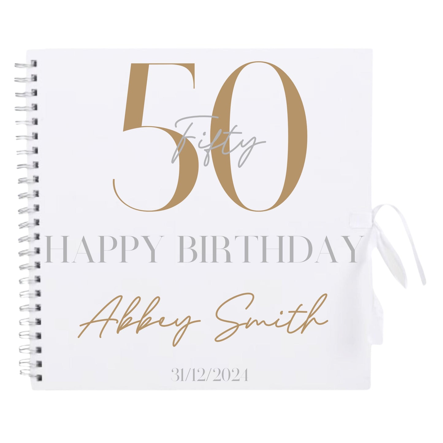 Personalised Birthday Scrapbook | Milestone Guestbook | 18th 21st 30th Birthday Memory Album | Custom Birthday Journal | 30.5 x 30.5 cm