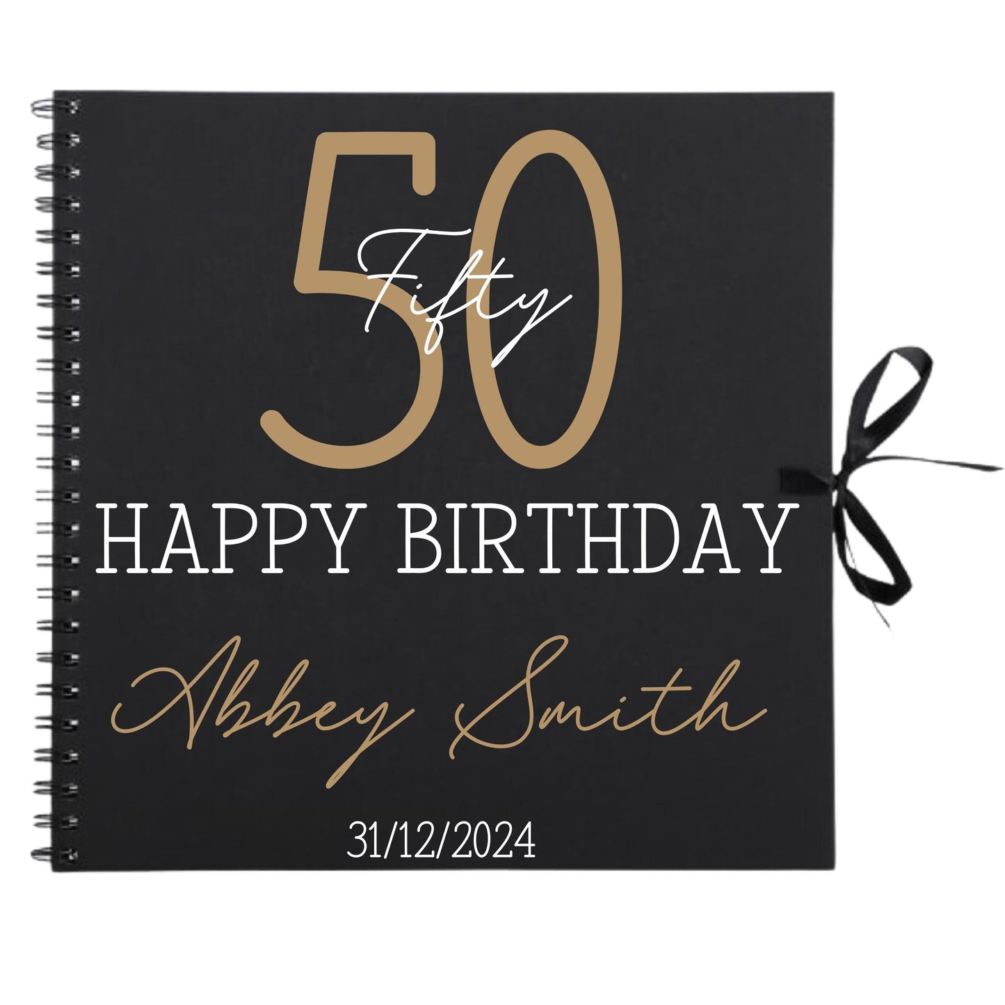 Personalised Birthday Scrapbook | Milestone Guestbook | 18th 21st 30th Birthday Memory Album | Custom Birthday Journal | 30.5 x 30.5 cm