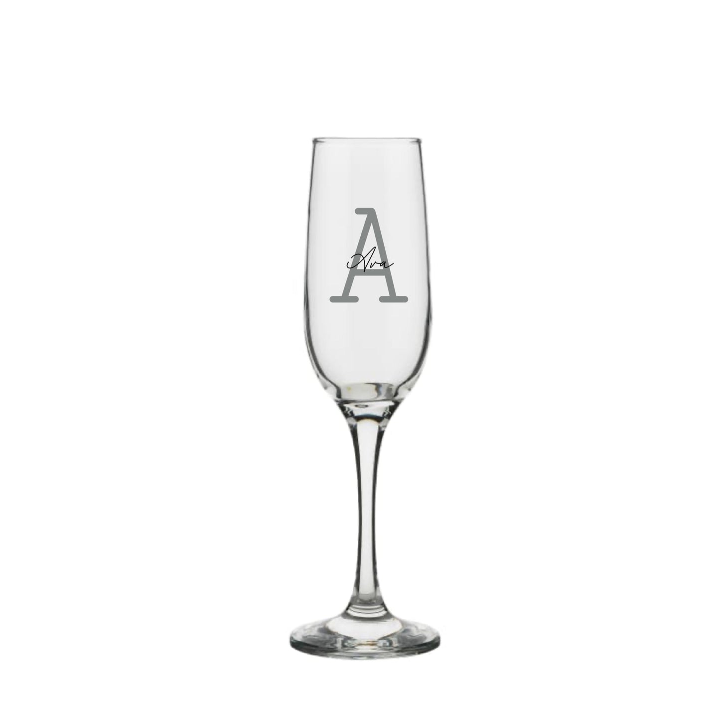 Personalised Name and Large Initial/Birthday Milestone Champagne Glass | Personalised Name and Age Wine Glass | | 18th 21st 30th 40th 50th