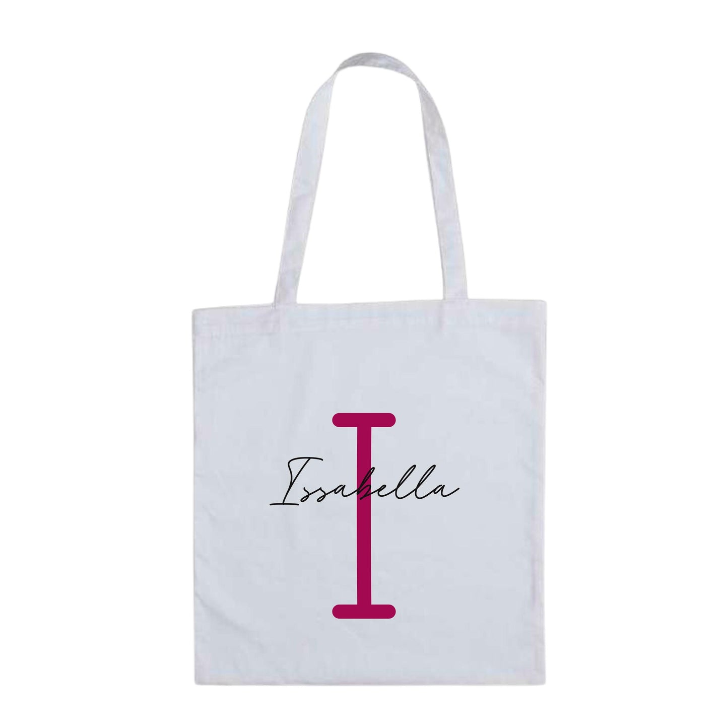 Personalised Name and Large Initial Cotton Tote Bag | Personalised Tote | Natural Cotton Bag | Bridal Party | Gift for Her
