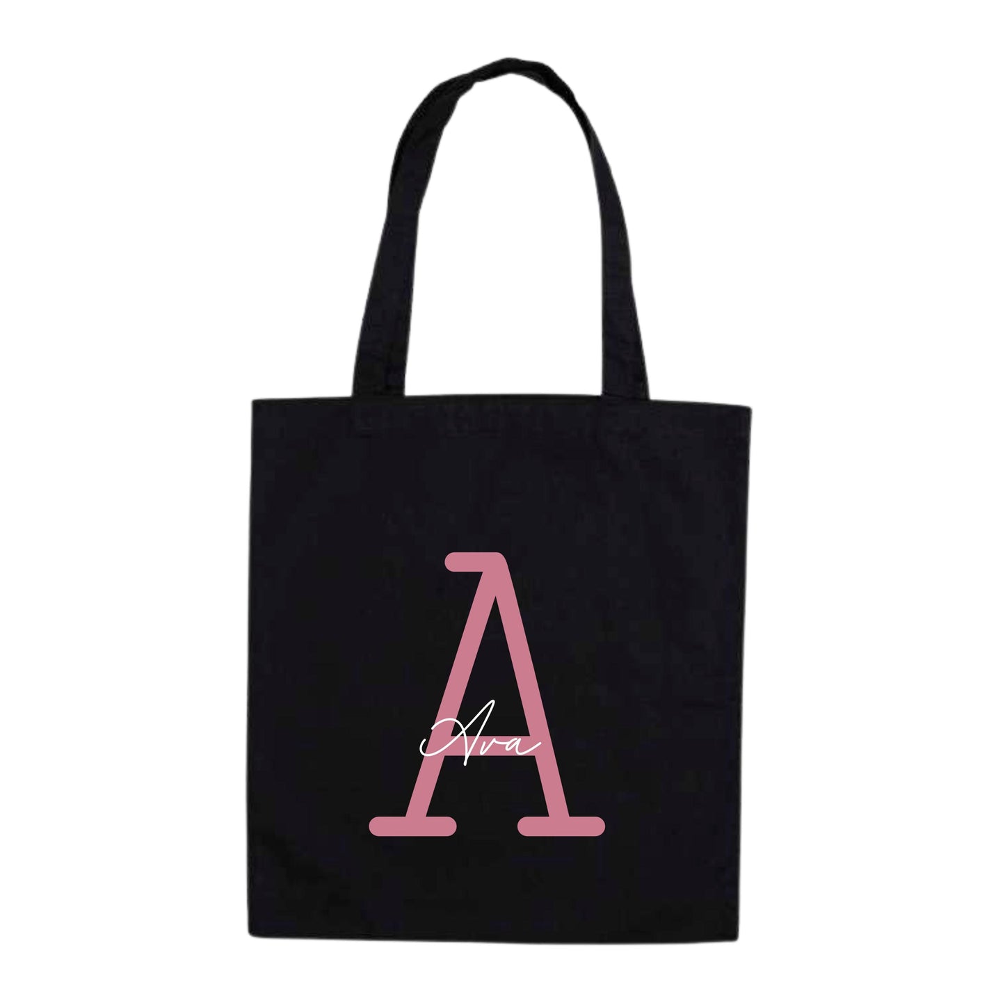 Personalised Name and Large Initial Cotton Tote Bag | Personalised Tote | Natural Cotton Bag | Bridal Party | Gift for Her