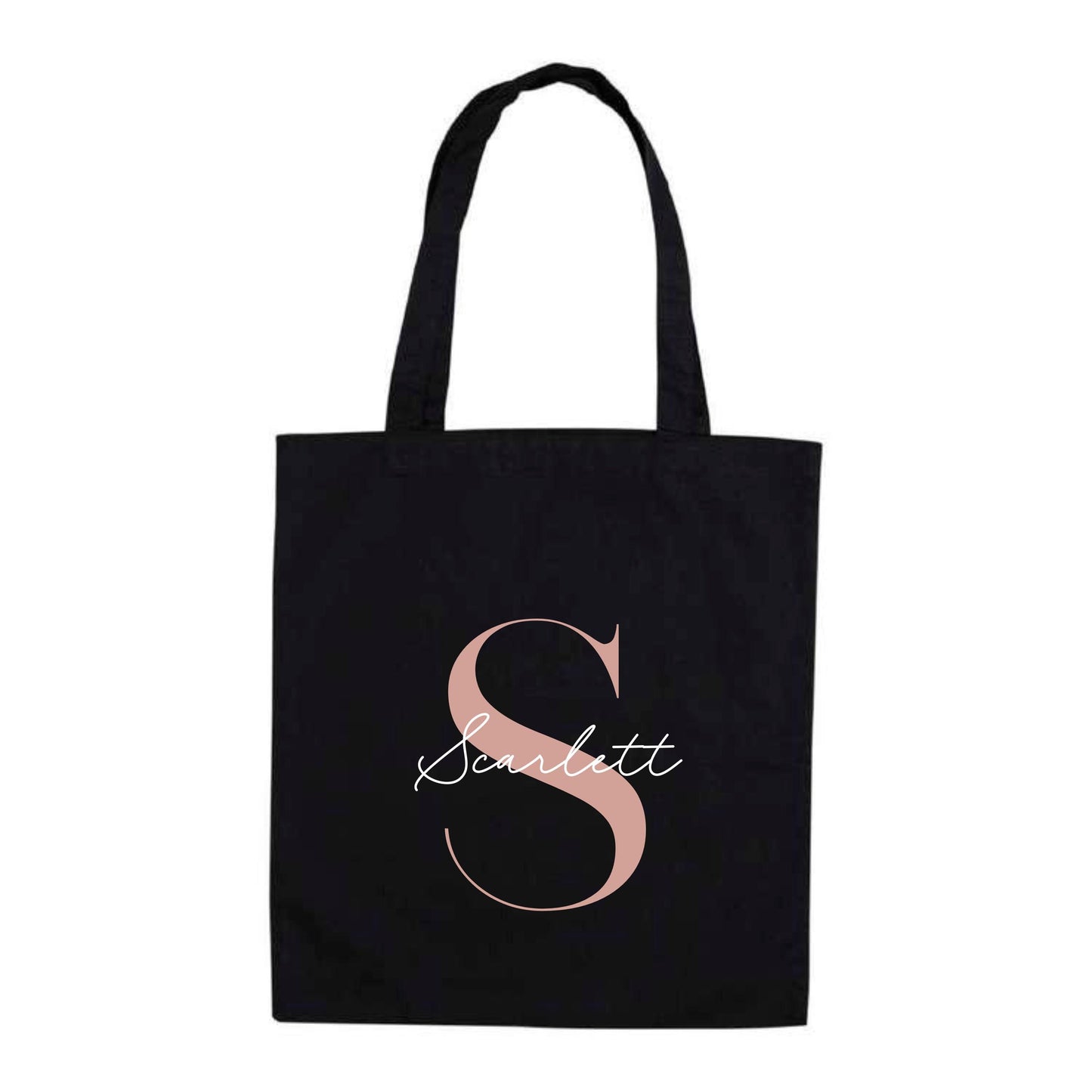 Personalised Name and Large Initial Cotton Tote Bag | Personalised Tote | Natural Cotton Bag | Bridal Party | Gift for Her