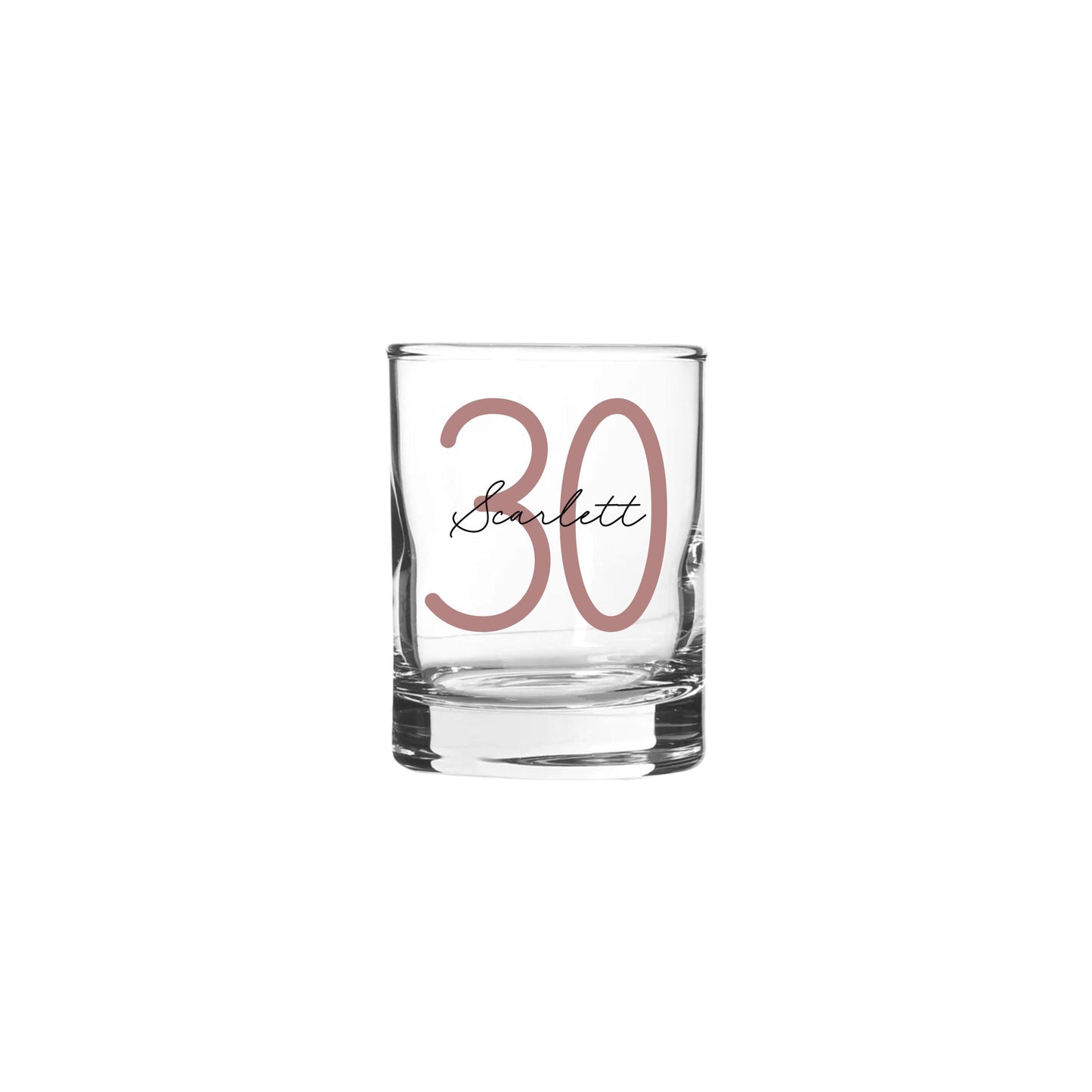 Personalised Name and Large Initial/Birthday Milestone Shot Glass | Personalised Name and Age Wine Shot Glass | 18th 21st 30th 40th 50th