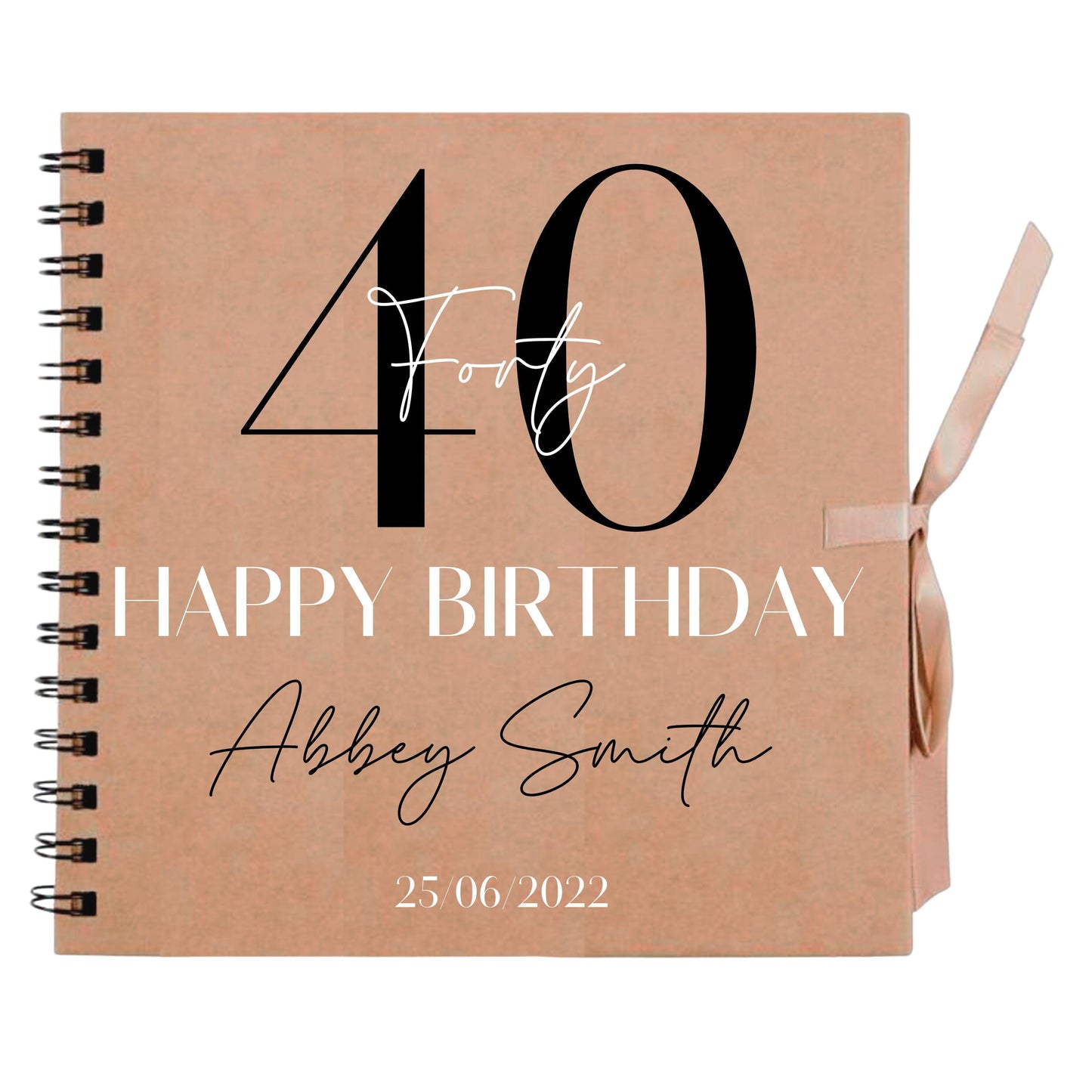 Personalised Birthday Scrapbook | Milestone Guestbook | 18th 21st 30th Birthday Memory Album | Custom Birthday Journal | 20.3 x 20.3cm