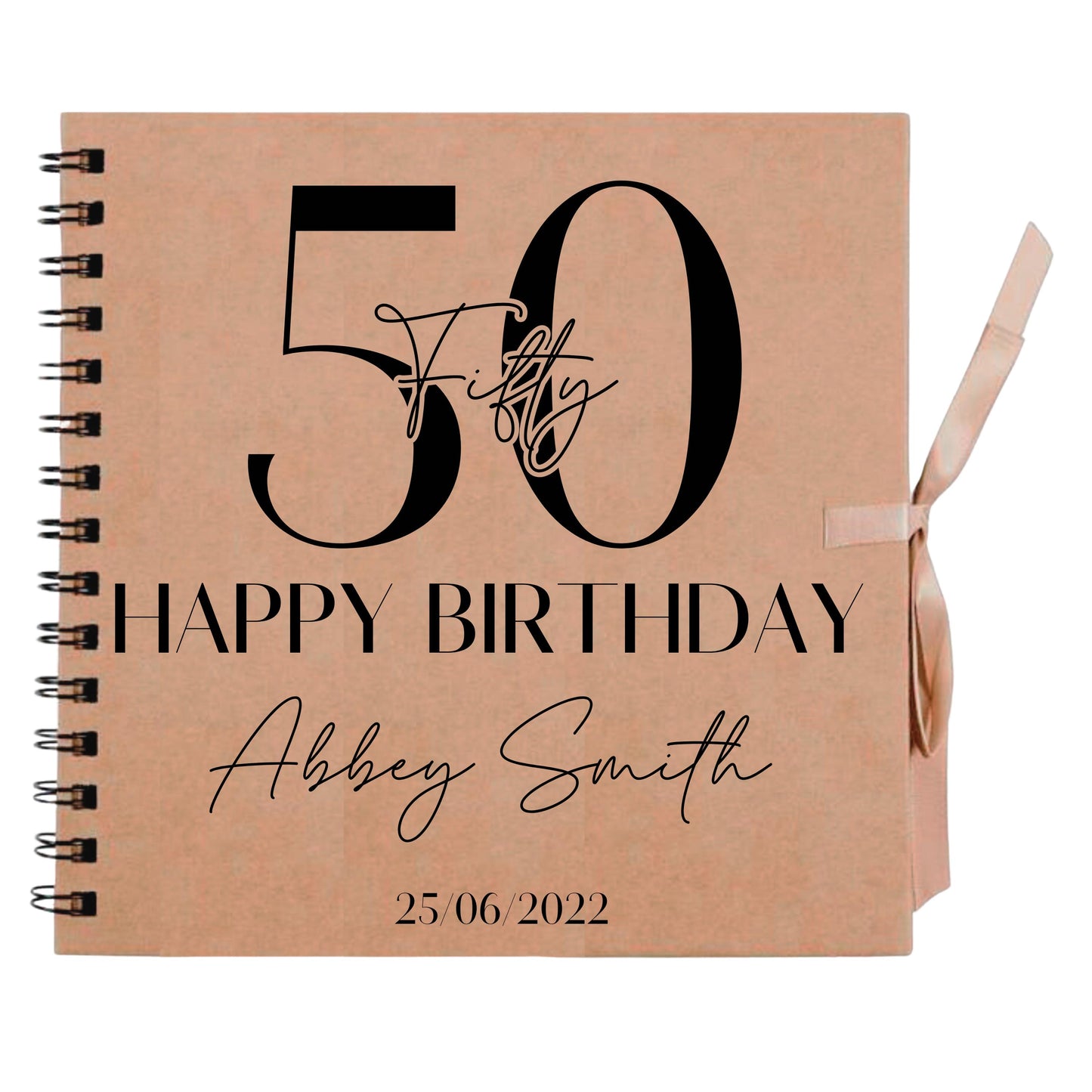 Personalised Birthday Scrapbook | Milestone Guestbook | 18th 21st 30th Birthday Memory Album | Custom Birthday Journal | 20.3 x 20.3cm