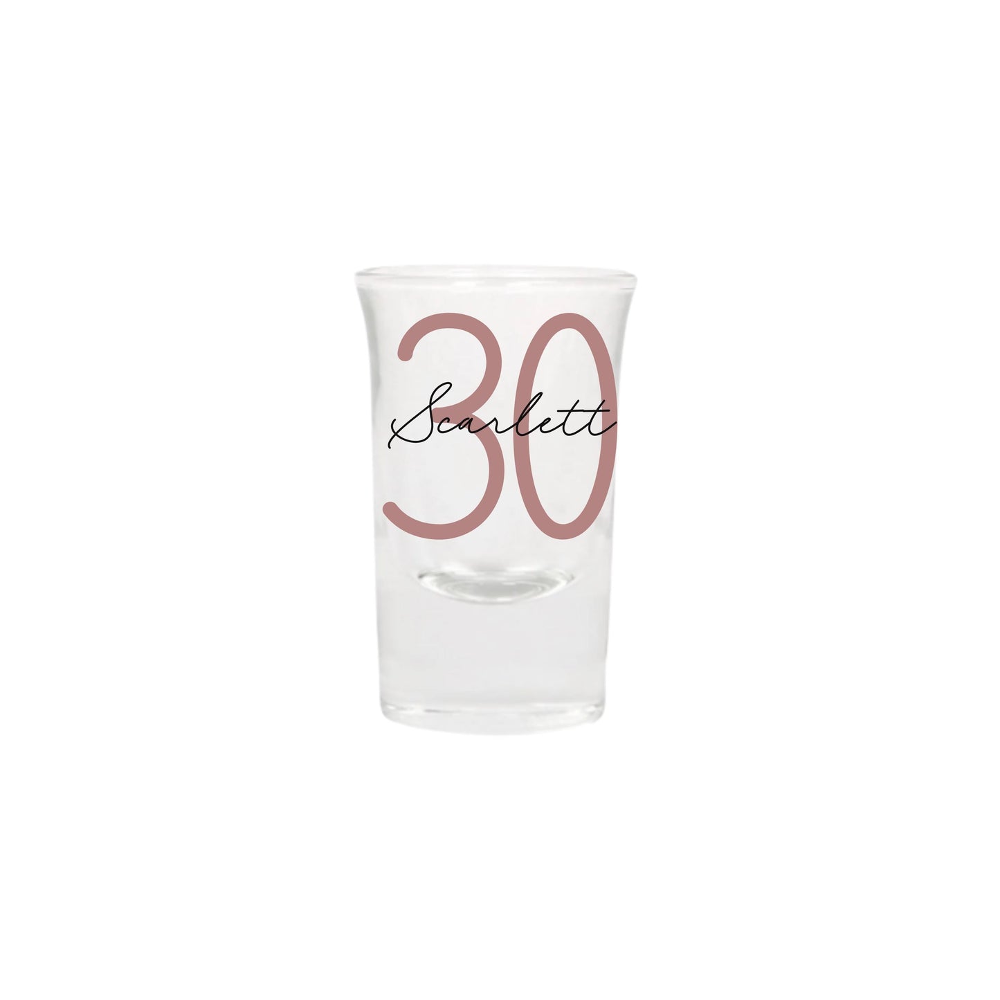 Personalised Name and Large Initial/Birthday Milestone Shot Glass | Personalised Name and Age Wine Shot Glass | 18th 21st 30th 40th 50th