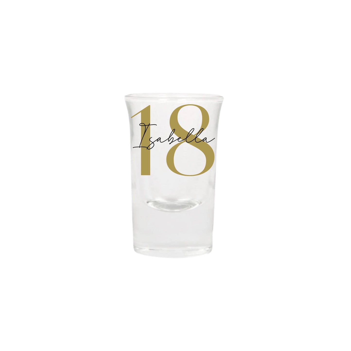 Personalised Name and Large Initial/Birthday Milestone Shot Glass | Personalised Name and Age Wine Shot Glass | 18th 21st 30th 40th 50th