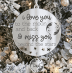 Personalised Memorial Christmas Ornament: Beyond the Stars Remembrance Bauble