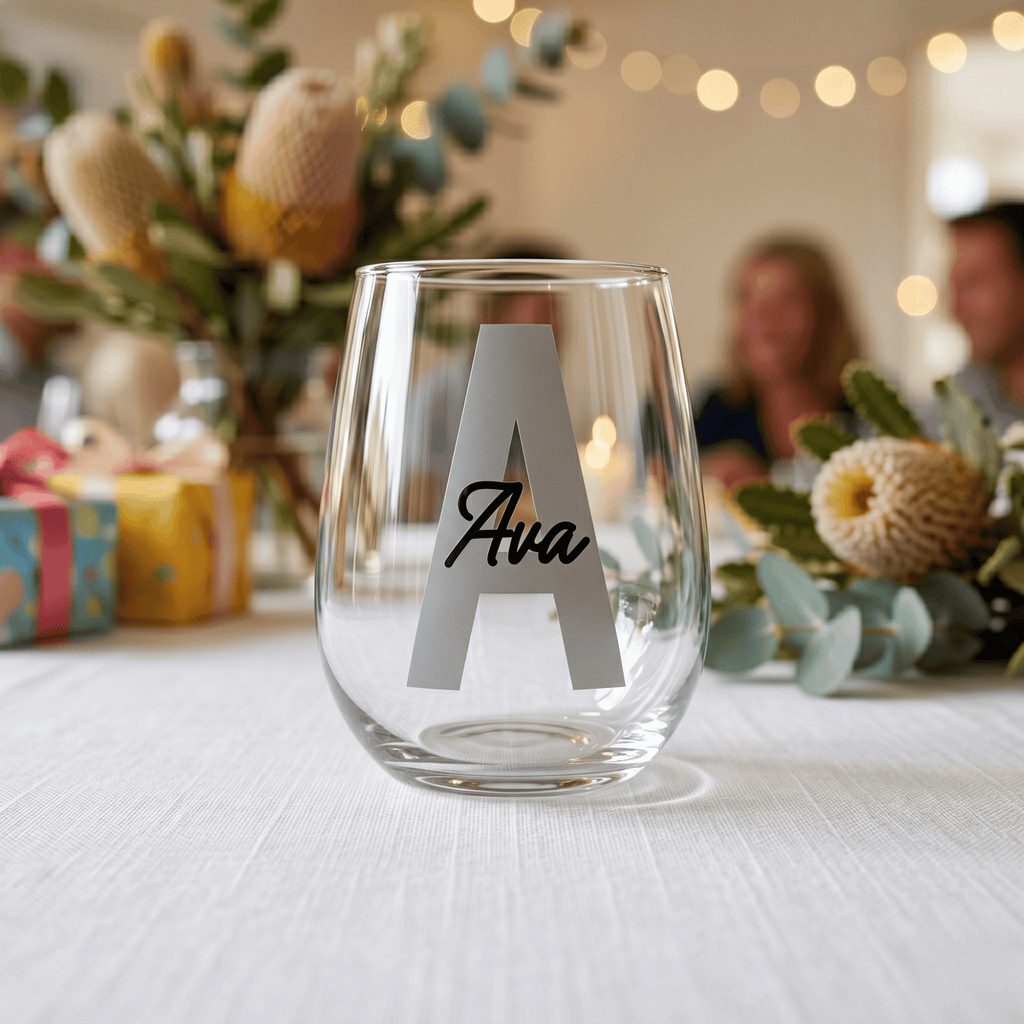 Bold Heritage Personalised Stemless Wine Glass 475ml