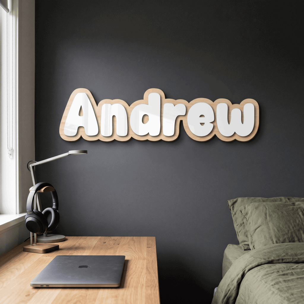 3D Double Layered Name Plaque - Make It Personal Gift Co