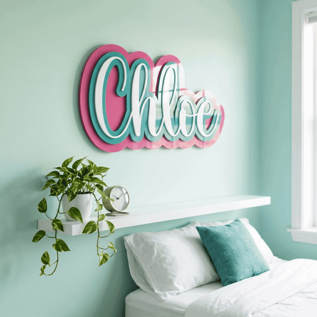 3D Triple Layered Name Plaque - Make It Personal Gift Co