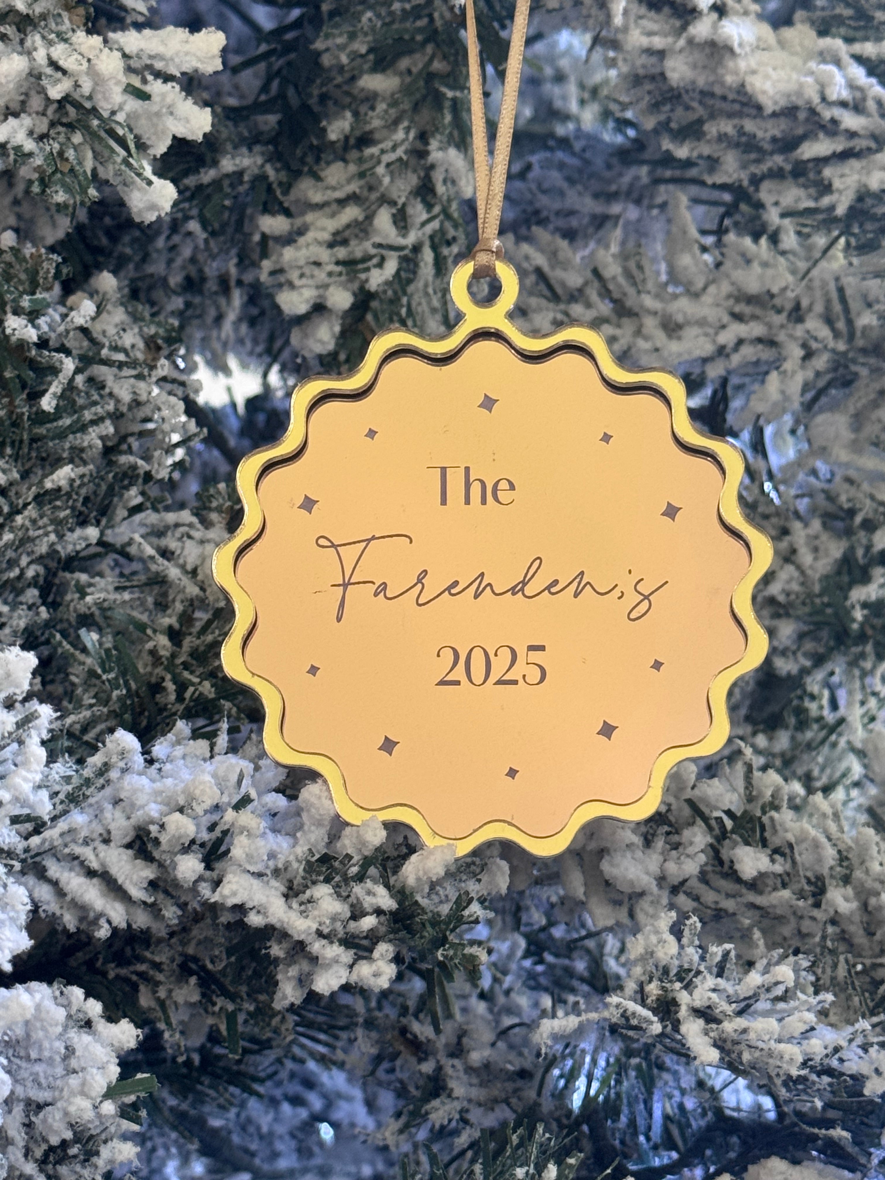 Double-layer personalised family ornament – handmade eco-friendly keepsake Australia