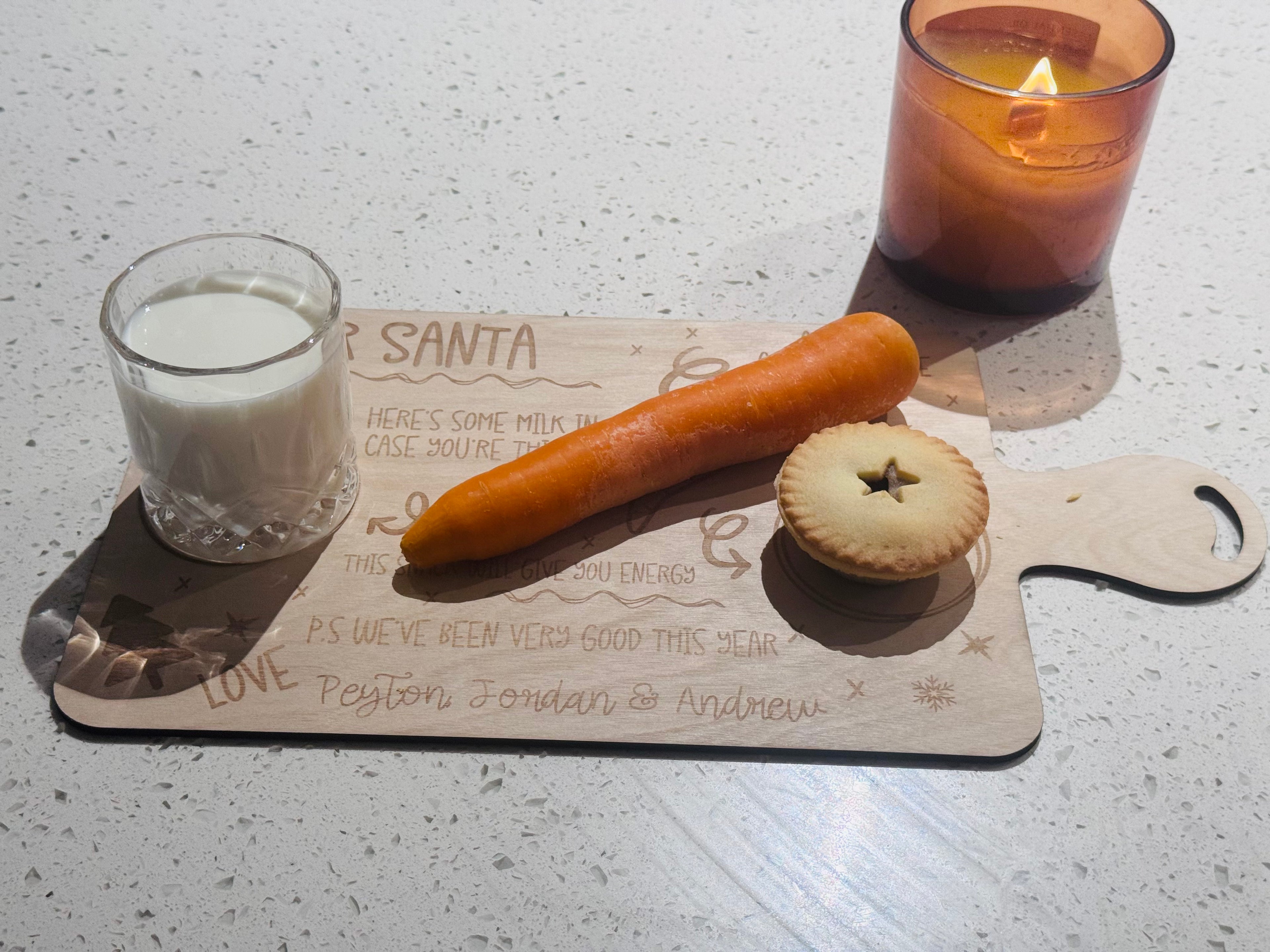 Eco-friendly wooden Christmas Eve plate - reusable family tradition