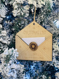 Gold mirrored acrylic Dear Santa envelope personalised Christmas keepsake