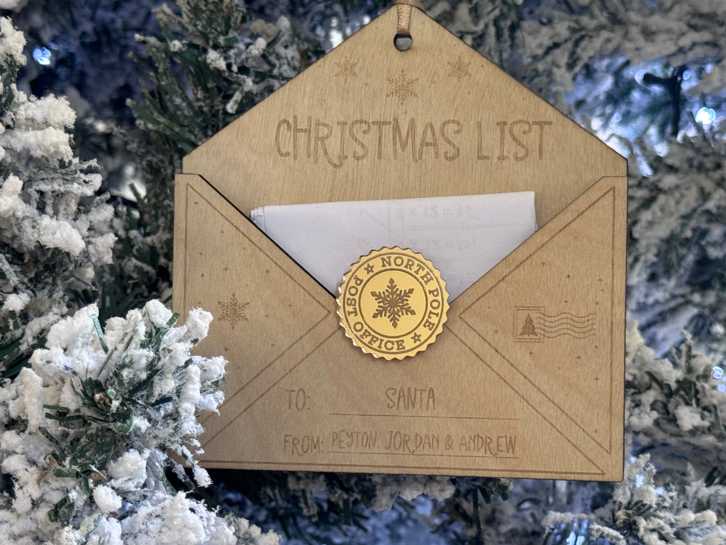 Family Christmas tradition personalised Dear Santa envelope reusable keepsake