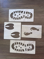 Christmas Footprints Stencil – Santa, Elf & Reindeer Timber Templates