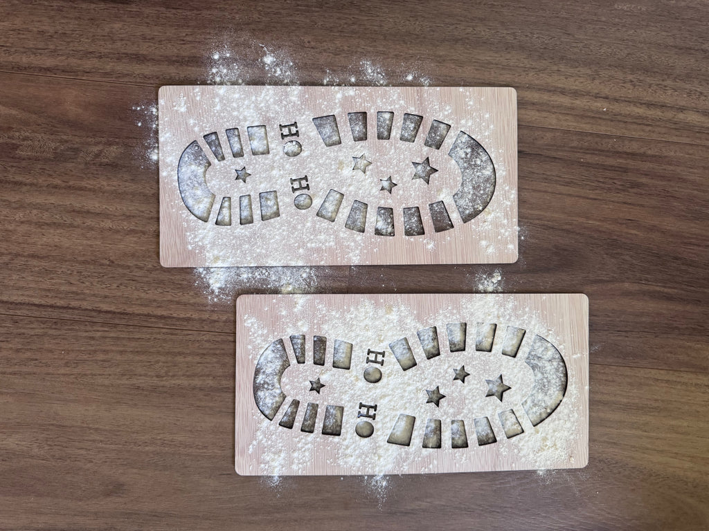 Kids Christmas Eve footprints – Santa, Elf & Reindeer wooden keepsake