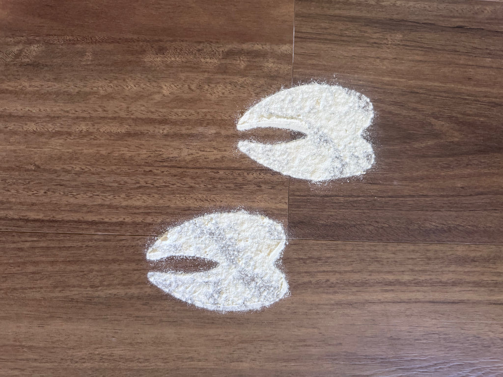 Eco-friendly wooden Christmas footprints – Santa, Elf, Reindeer – handmade locally