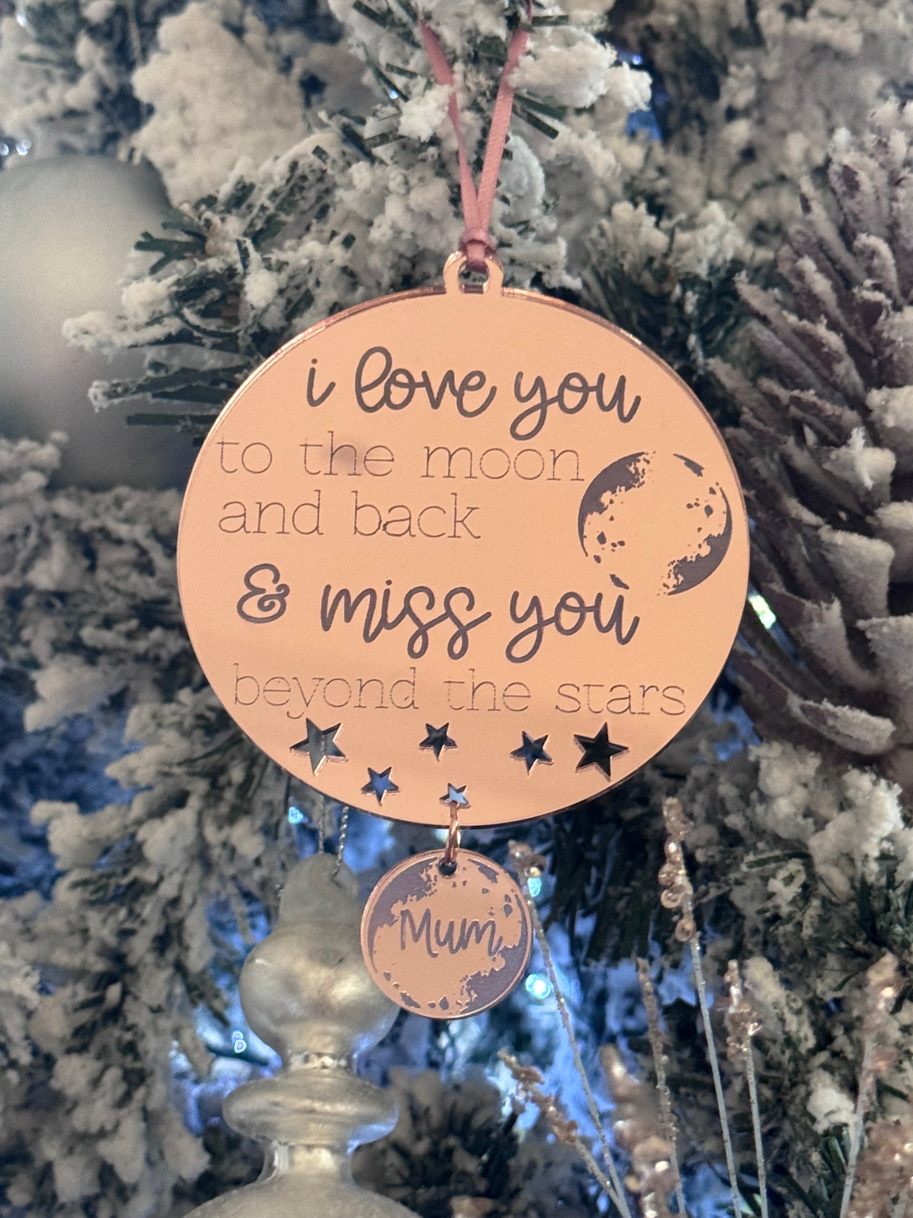 Personalised engraved memorial Christmas ornament – handmade in Australia eco-friendly keepsake