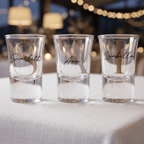 Bespoke Heirloom Personalised Vinyl 25ml Shot Glass - Make It Personal Gift Co