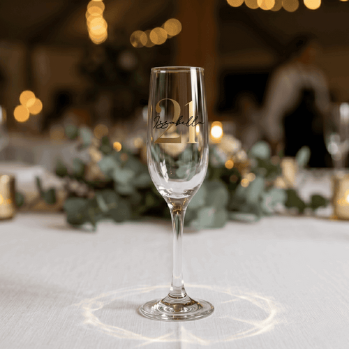 Bespoke Heirloom Personalised Vinyl Champagne Flute - Make It Personal Gift Co