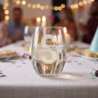 Bold Contemporary Personalised Engraved Stemless Wine Glass - Make It Personal Gift Co