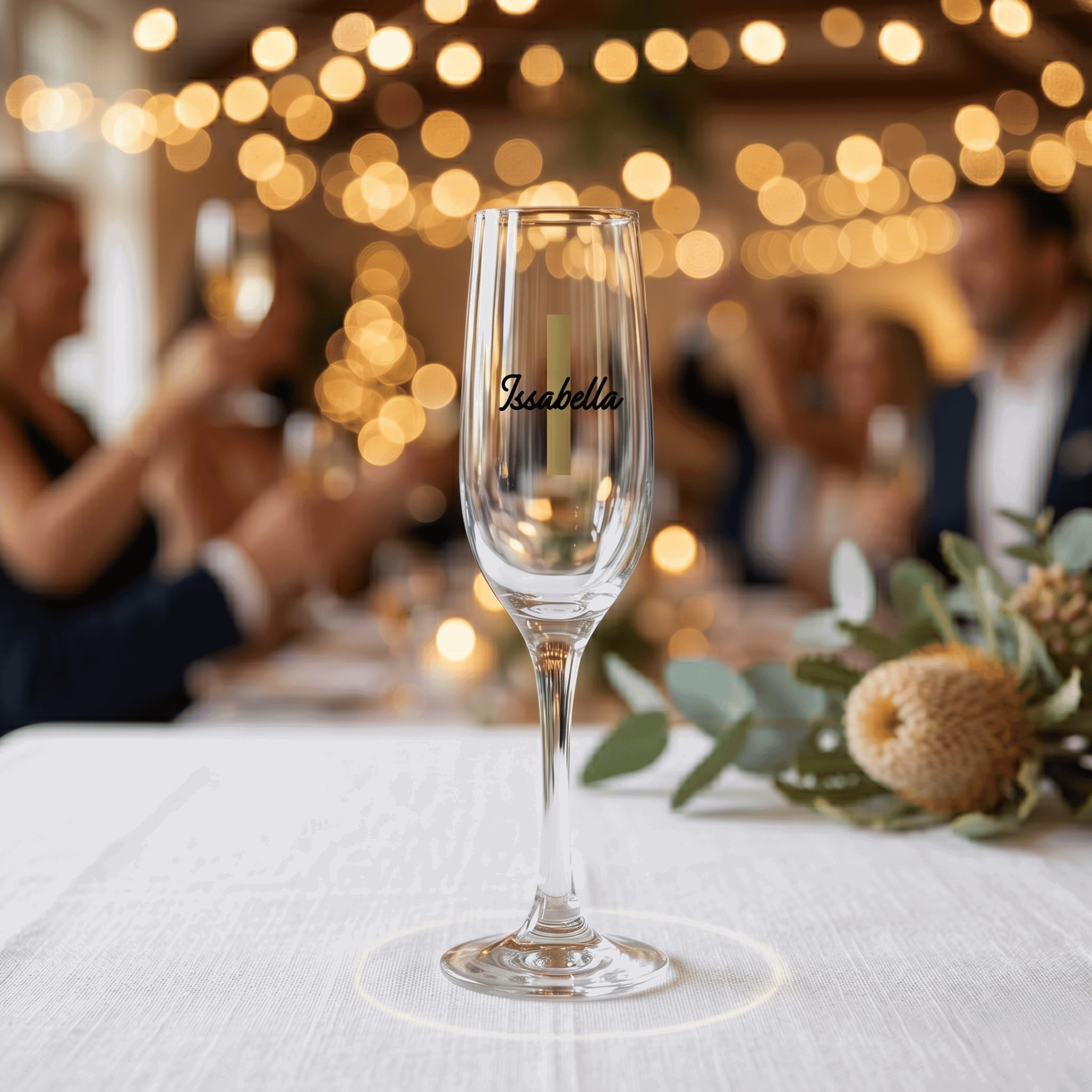 Bold Contemporary Personalised Vinyl Champagne Flute - Make It Personal Gift Co